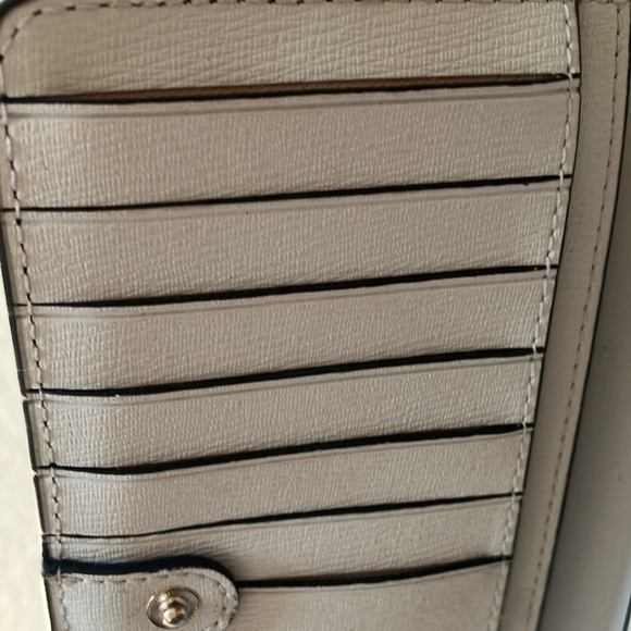 Kate Spade: Black with silver inside wallet- 12 card slot with ID area- coin zip - Picture 7 of 16